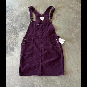 Wrangler Corduroy Overall Dress in Deep Purple